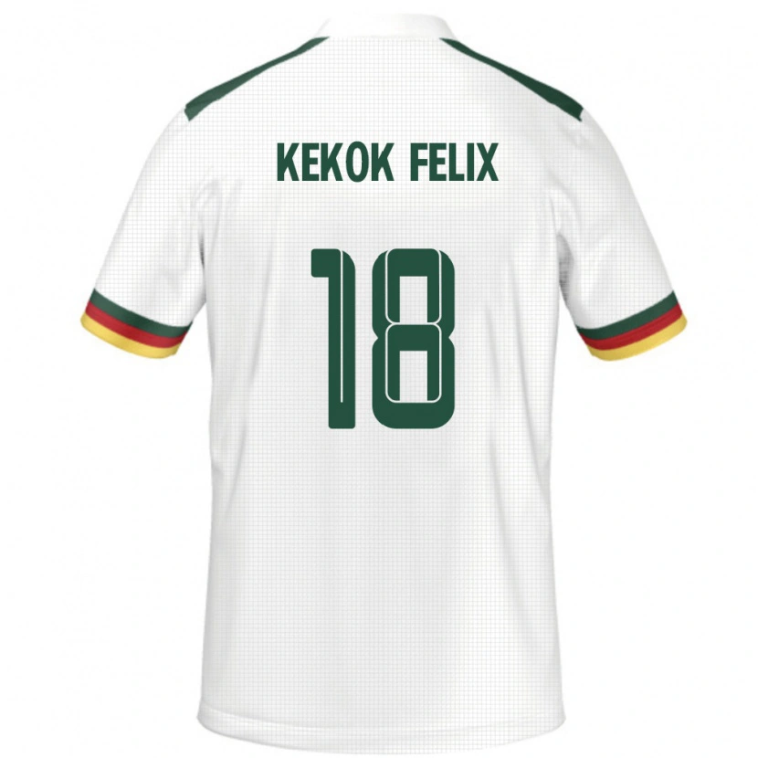 Danxen Dětské Kamerun Ndifor Kekok Felix #18 Bílý Daleko Hráčské Dresy 24-26 Dres