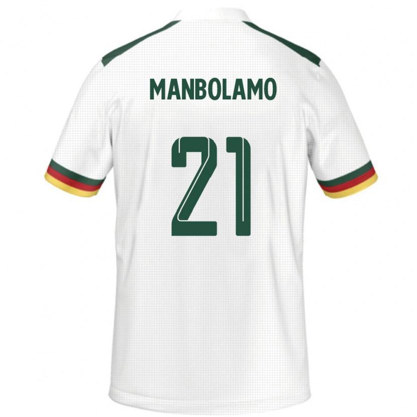 Danxen Dětské Kamerun Eliane Manbolamo #21 Bílý Daleko Hráčské Dresy 24-26 Dres