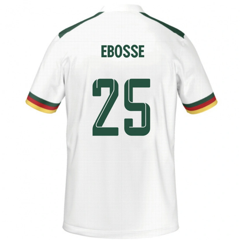 Danxen Dětské Kamerun Enzo Ebosse #25 Bílý Daleko Hráčské Dresy 24-26 Dres