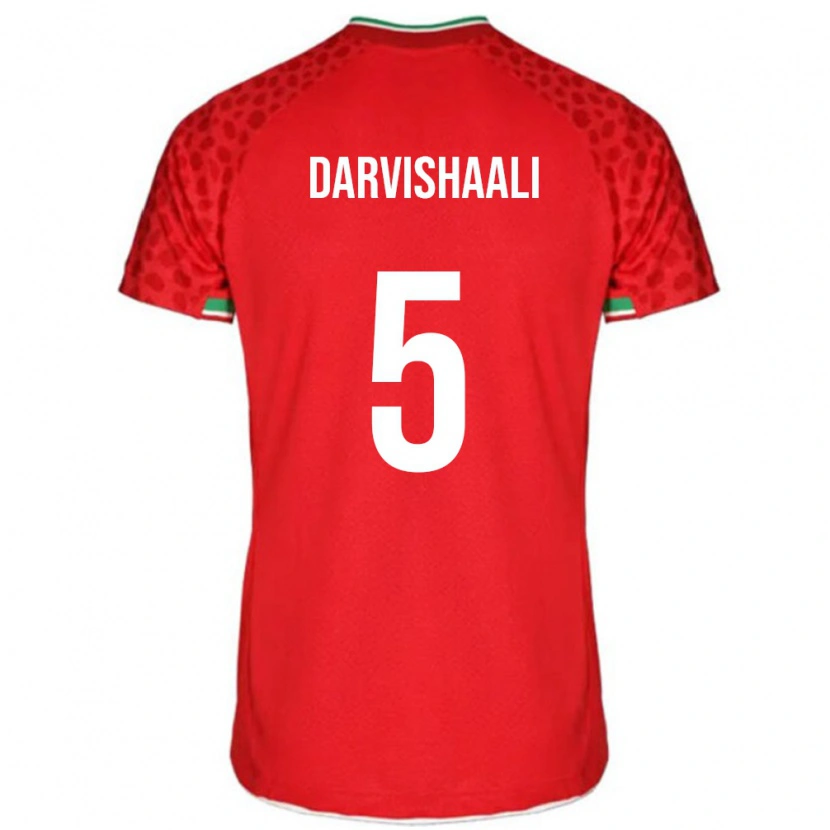 Danxen Dětské Írán Erfan Darvishaali #5 Červený Daleko Hráčské Dresy 24-26 Dres