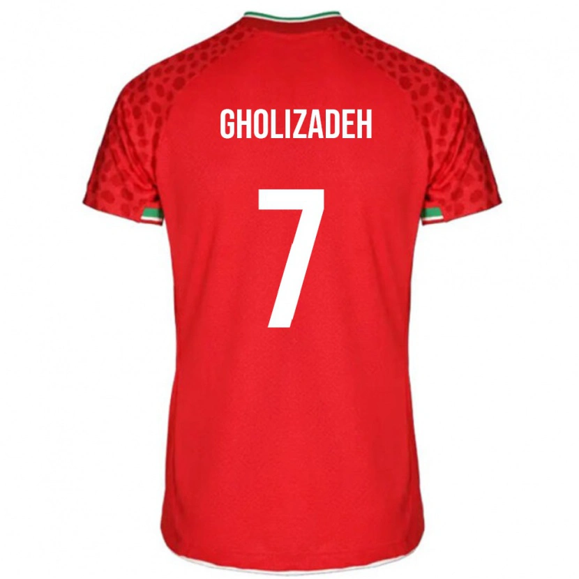 Danxen Dětské Írán Esmaeil Gholizadeh #7 Červený Daleko Hráčské Dresy 24-26 Dres