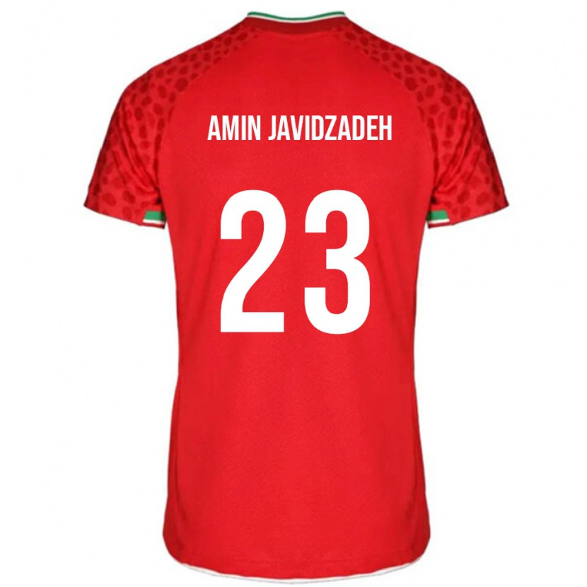 Danxen Dětské Írán Mohammad Amin Javidzadeh #23 Červený Daleko Hráčské Dresy 24-26 Dres