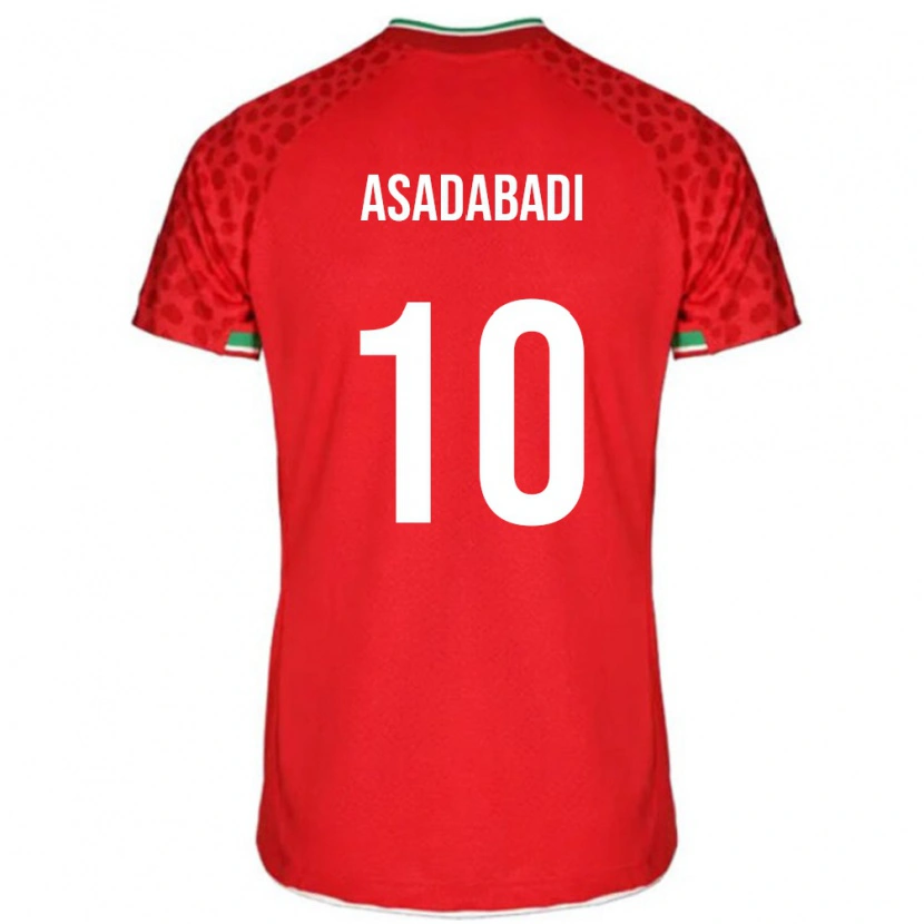 Danxen Dětské Írán Alireza Asadabadi #10 Červený Daleko Hráčské Dresy 24-26 Dres