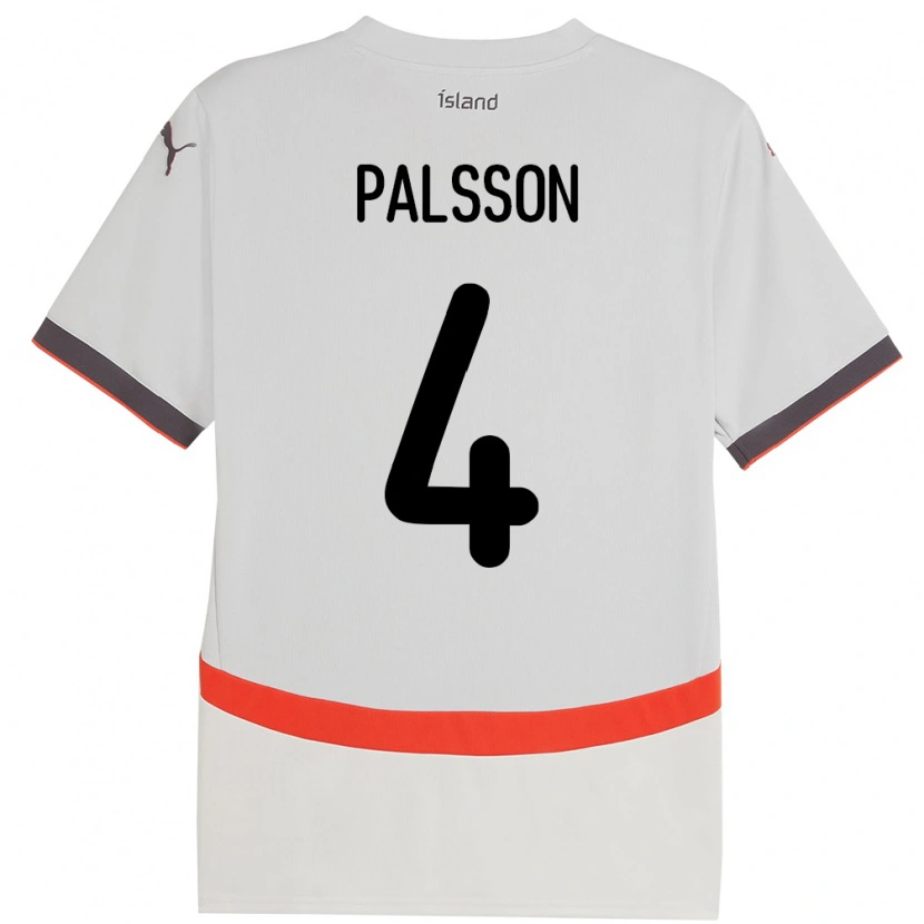 Danxen Dětské Island Victor Pálsson #4 Bílý Daleko Hráčské Dresy 24-26 Dres