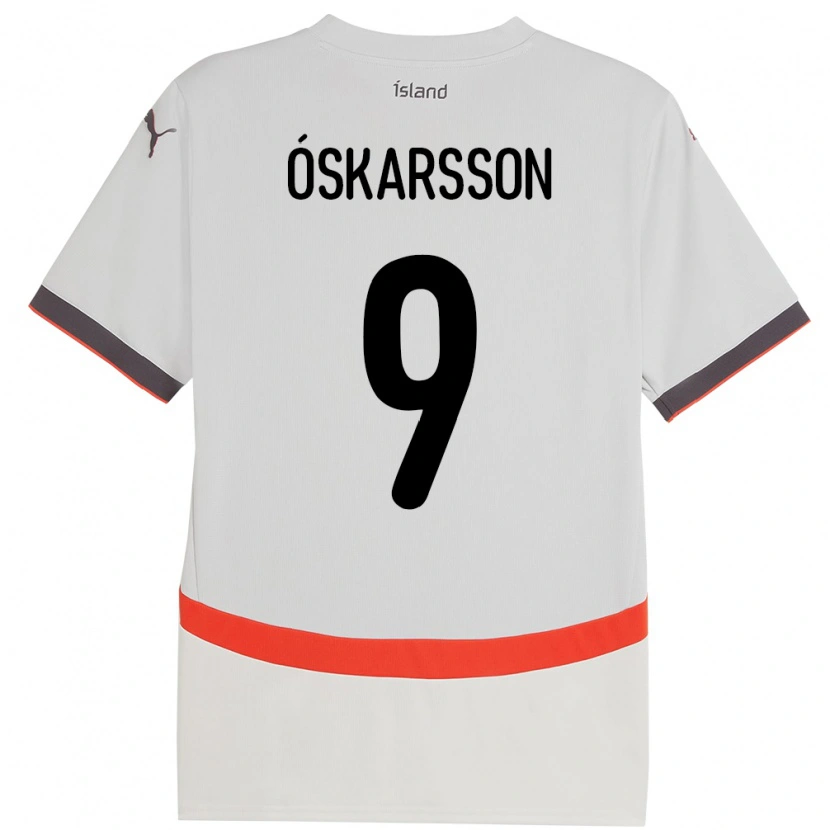Danxen Dětské Island Orri Óskarsson #9 Bílý Daleko Hráčské Dresy 24-26 Dres