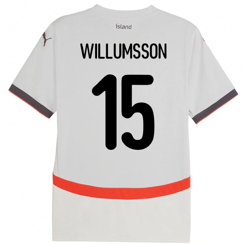 Danxen Dětské Island Willum Thór Willumsson #15 Bílý Daleko Hráčské Dresy 24-26 Dres