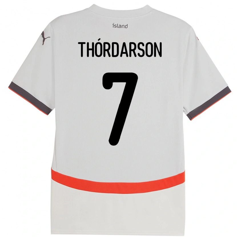 Danxen Dětské Island Stígur Thórdarson #7 Bílý Daleko Hráčské Dresy 24-26 Dres