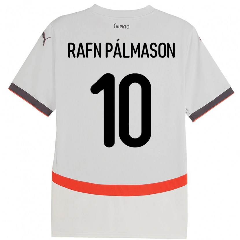 Danxen Dětské Island Alexander Rafn Pálmason #10 Bílý Daleko Hráčské Dresy 24-26 Dres