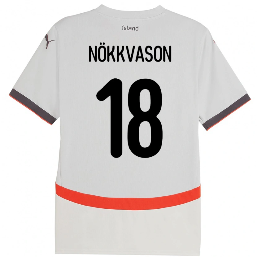 Danxen Dětské Island Gudmundur Baldvin Nökkvason #18 Bílý Daleko Hráčské Dresy 24-26 Dres