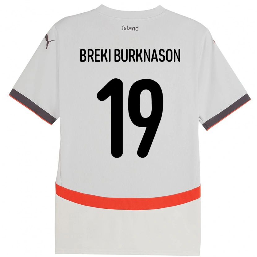 Danxen Dětské Island Birnir Breki Burknason #19 Bílý Daleko Hráčské Dresy 24-26 Dres