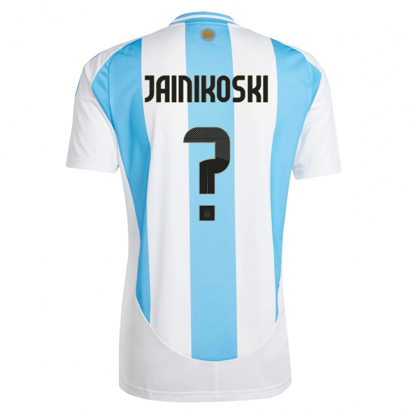 Danxen Pánské Argentina Facundo Jainikoski #0 Bílá Modrá Domů Hráčské Dresy 24-26 Dres