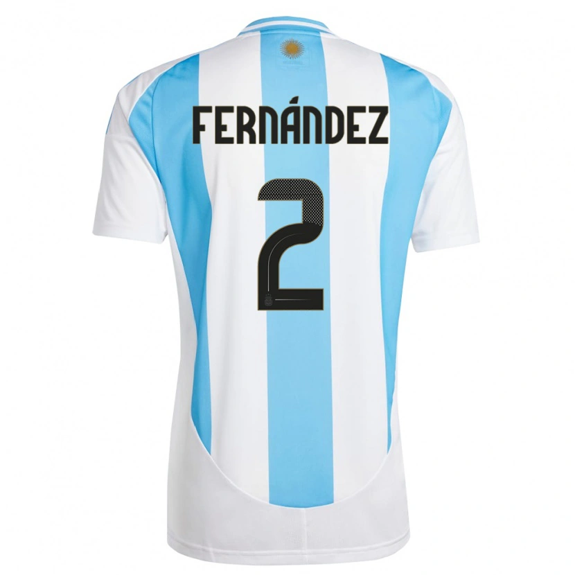 Danxen Pánské Argentina Damián Fernández #2 Bílá Modrá Domů Hráčské Dresy 24-26 Dres