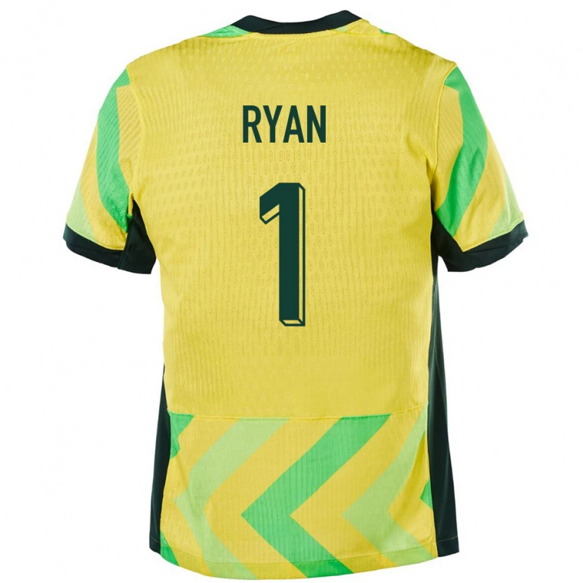 Danxen Pánské Austrálie Mathew Ryan #1 Zlatý Domů Hráčské Dresy 24-26 Dres
