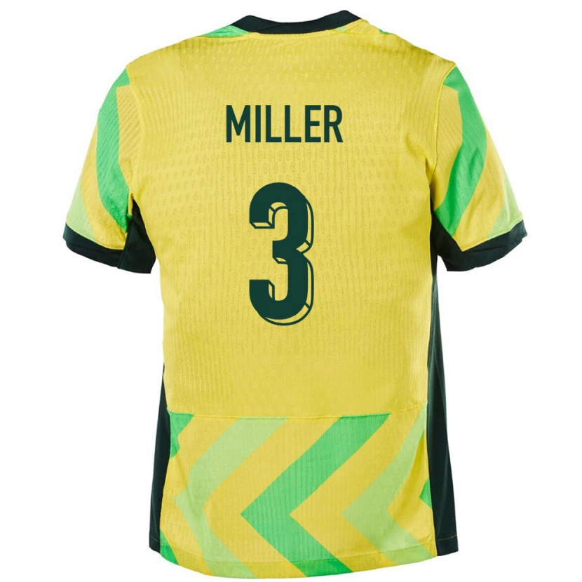 Danxen Pánské Austrálie Lewis Miller #3 Zlatý Domů Hráčské Dresy 24-26 Dres