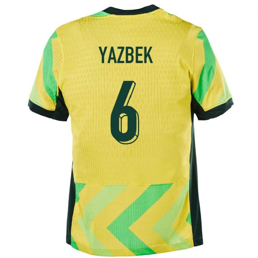 Danxen Pánské Austrálie Patrick Yazbek #6 Zlatý Domů Hráčské Dresy 24-26 Dres