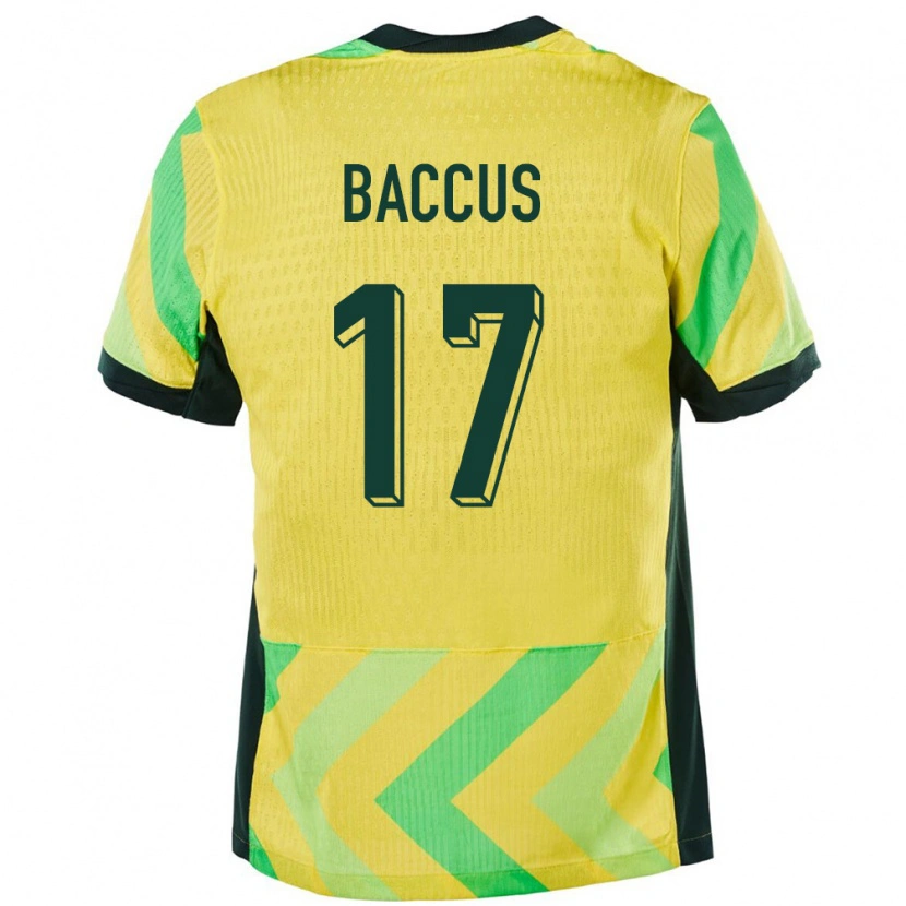 Danxen Pánské Austrálie Keanu Baccus #17 Zlatý Domů Hráčské Dresy 24-26 Dres