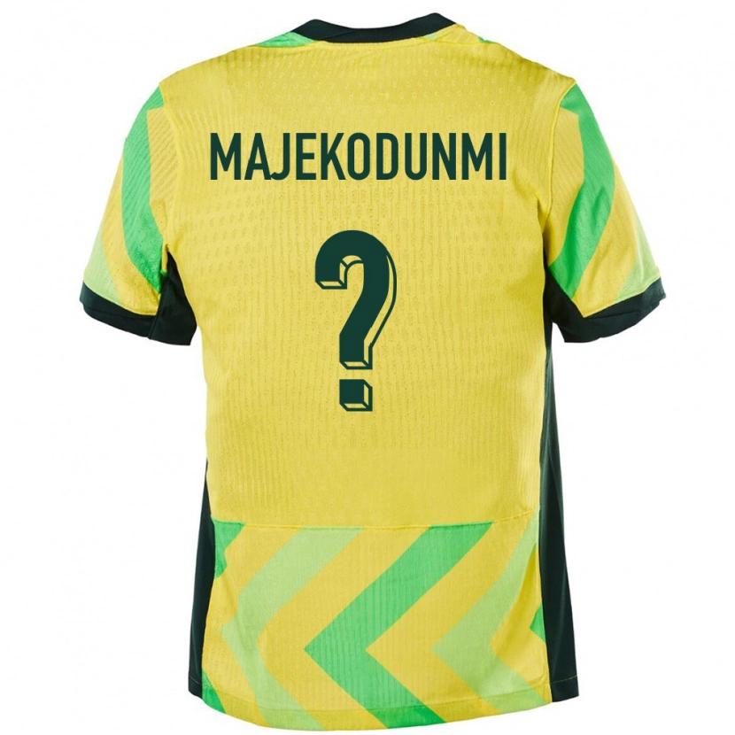Danxen Pánské Austrálie Kaelan Majekodunmi #0 Zlatý Domů Hráčské Dresy 24-26 Dres