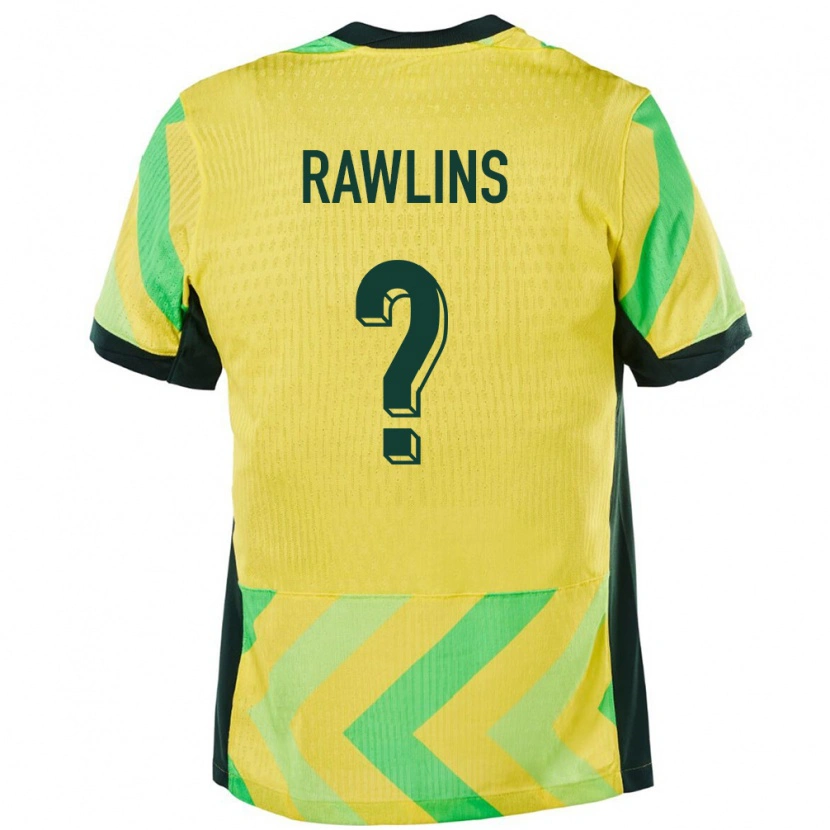 Danxen Pánské Austrálie Joshua Rawlins #0 Zlatý Domů Hráčské Dresy 24-26 Dres
