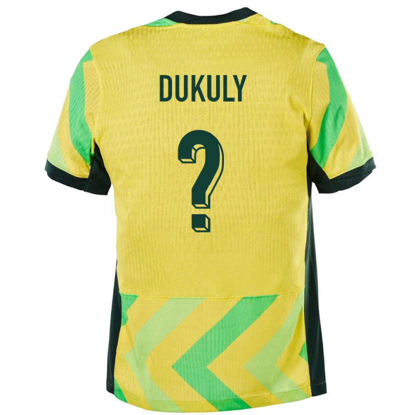 Danxen Pánské Austrálie Yaya Dukuly #0 Zlatý Domů Hráčské Dresy 24-26 Dres