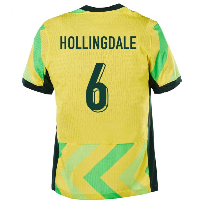 Danxen Pánské Austrálie Ryley Hollingdale #6 Zlatý Domů Hráčské Dresy 24-26 Dres