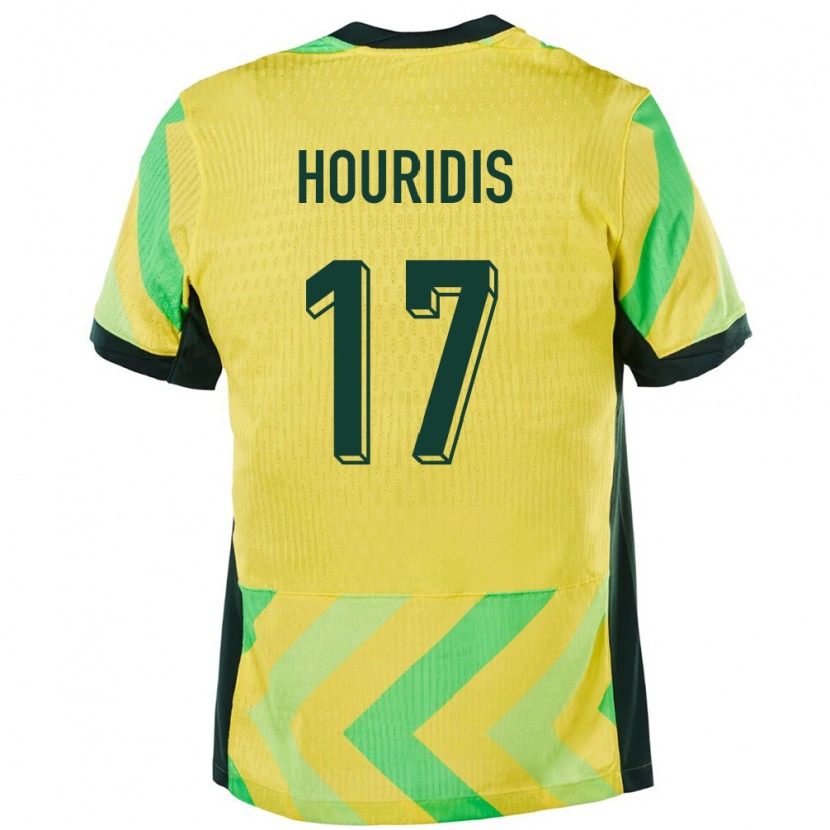 Danxen Pánské Austrálie Alexander Houridis #17 Zlatý Domů Hráčské Dresy 24-26 Dres