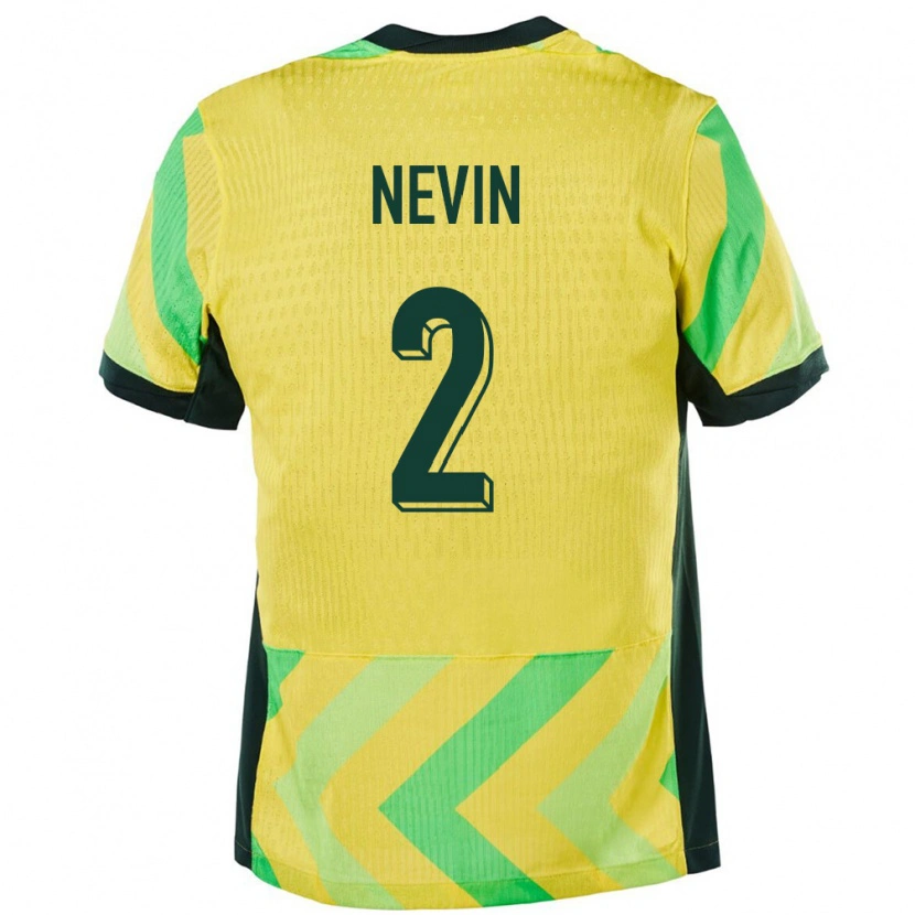 Danxen Pánské Austrálie Courtney Nevin #2 Zlatý Domů Hráčské Dresy 24-26 Dres