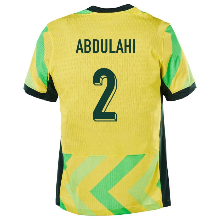Danxen Pánské Austrálie Idrus Abdulahi #2 Zlatý Domů Hráčské Dresy 24-26 Dres