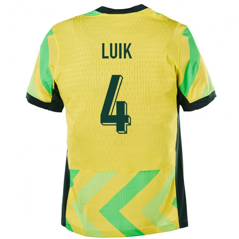 Danxen Pánské Austrálie Aivi Luik #4 Zlatý Domů Hráčské Dresy 24-26 Dres