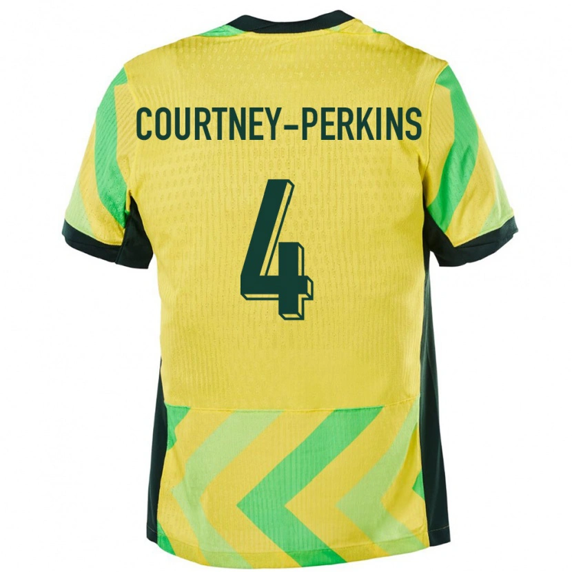 Danxen Pánské Austrálie Jordan Courtney Perkins #4 Zlatý Domů Hráčské Dresy 24-26 Dres