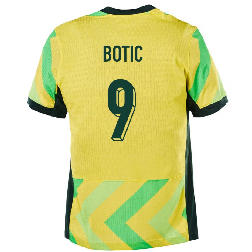 Danxen Pánské Austrálie Noah Botic #9 Zlatý Domů Hráčské Dresy 24-26 Dres