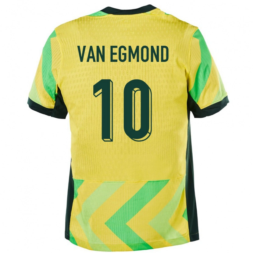 Danxen Pánské Austrálie Emily Van Egmond #10 Zlatý Domů Hráčské Dresy 24-26 Dres