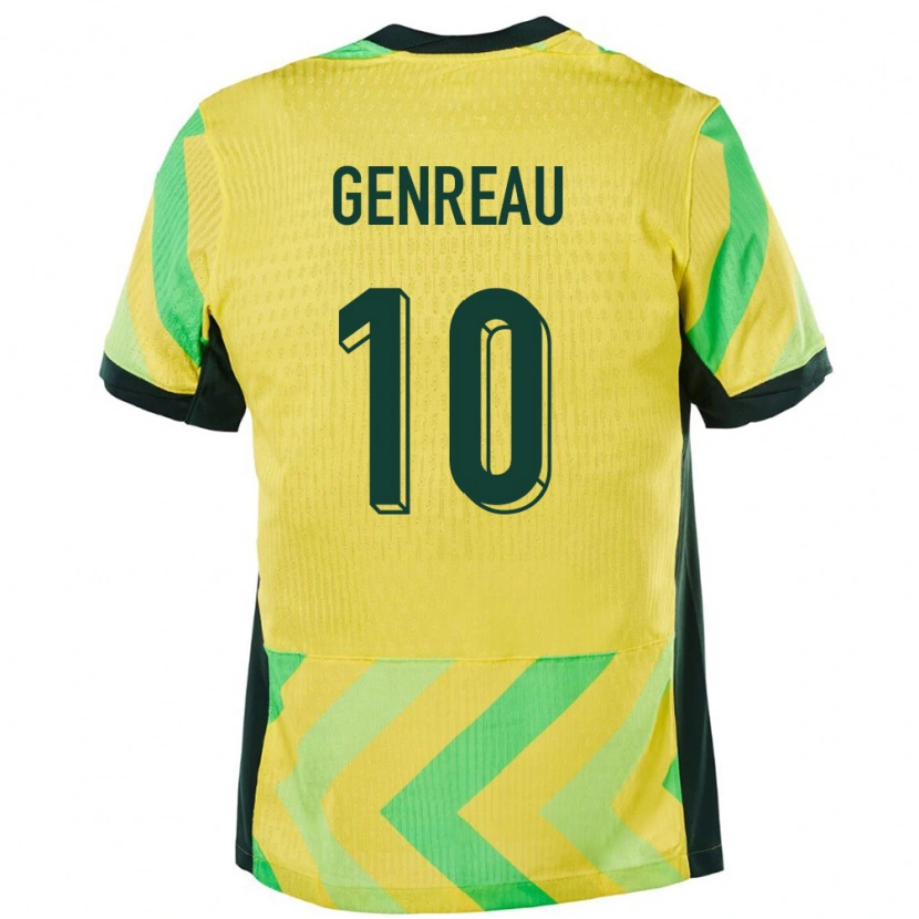Danxen Pánské Austrálie Denis Genreau #10 Zlatý Domů Hráčské Dresy 24-26 Dres