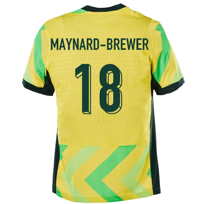 Danxen Pánské Austrálie Ashley Maynard Brewer #18 Zlatý Domů Hráčské Dresy 24-26 Dres