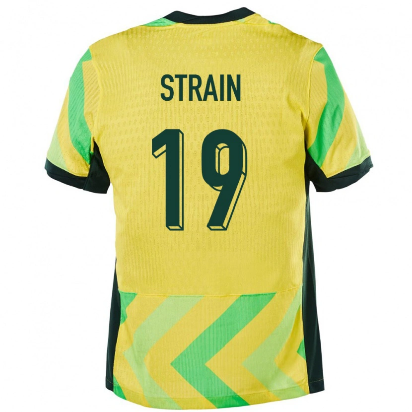 Danxen Pánské Austrálie Ryan Strain #19 Zlatý Domů Hráčské Dresy 24-26 Dres