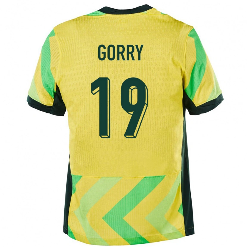 Danxen Pánské Austrálie Katrina Gorry #19 Zlatý Domů Hráčské Dresy 24-26 Dres