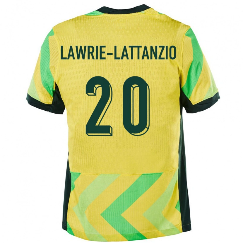 Danxen Pánské Austrálie Luis Lawrie Lattanzio #20 Zlatý Domů Hráčské Dresy 24-26 Dres