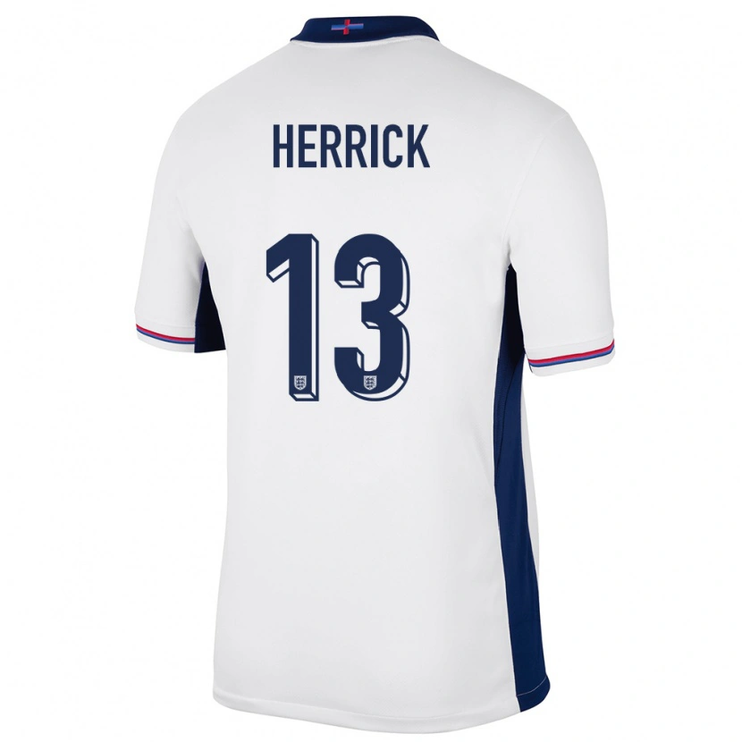 Danxen Pánské Anglie Finlay Herrick #13 Bílý Domů Hráčské Dresy 24-26 Dres