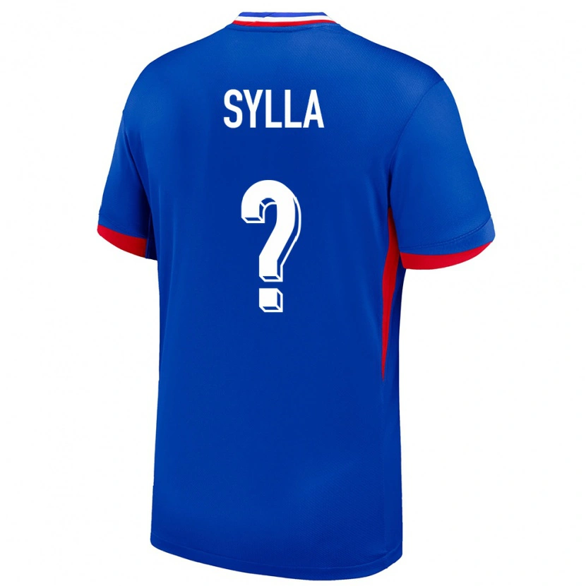 Danxen Pánské Francie Mohamed Sylla #0 Modrý Domů Hráčské Dresy 24-26 Dres