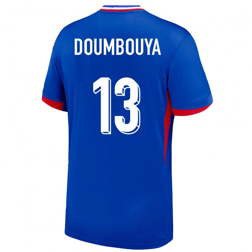 Danxen Pánské Francie Amidou Doumbouya #13 Modrý Domů Hráčské Dresy 24-26 Dres