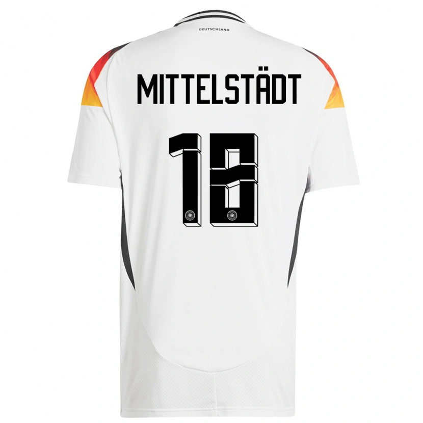 Danxen Pánské Německo Maximilian Mittelstädt #18 Bílý Domů Hráčské Dresy 24-26 Dres