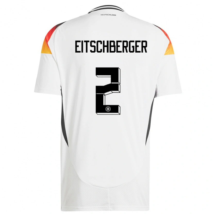Danxen Pánské Německo Julian Eitschberger #2 Bílý Domů Hráčské Dresy 24-26 Dres