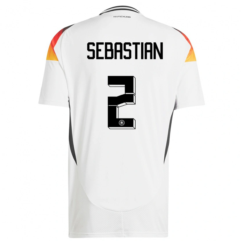 Danxen Pánské Německo Jordy Sebastian #2 Bílý Domů Hráčské Dresy 24-26 Dres