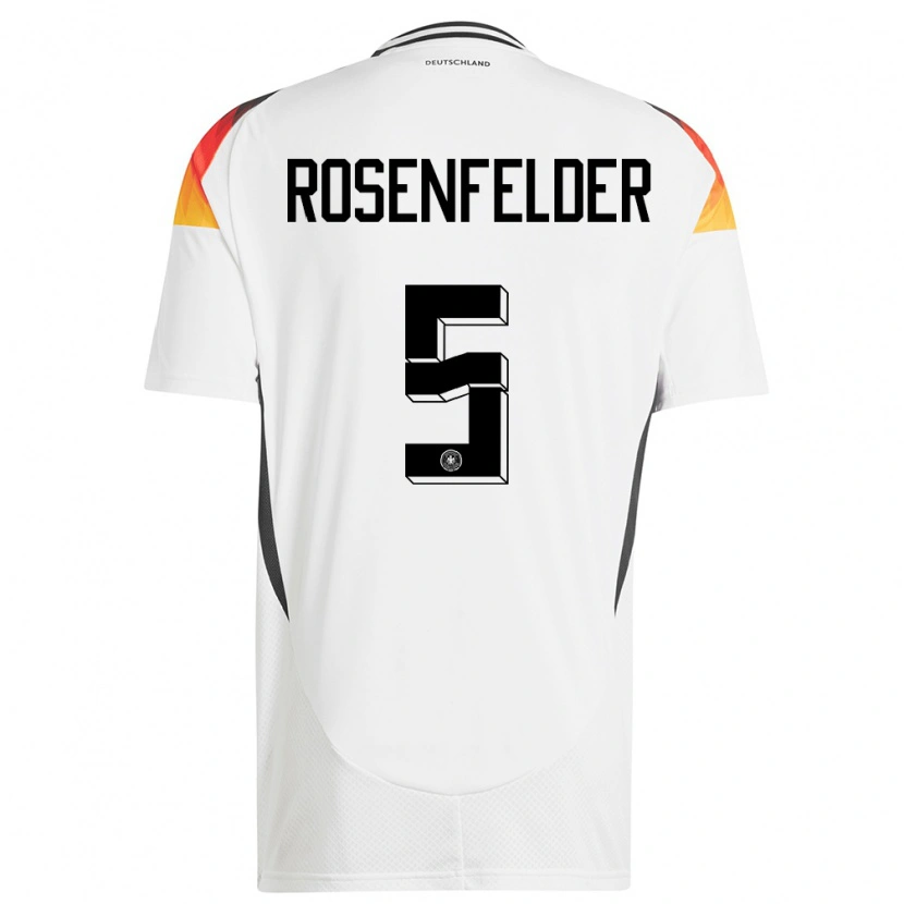 Danxen Pánské Německo Max Rosenfelder #5 Bílý Domů Hráčské Dresy 24-26 Dres