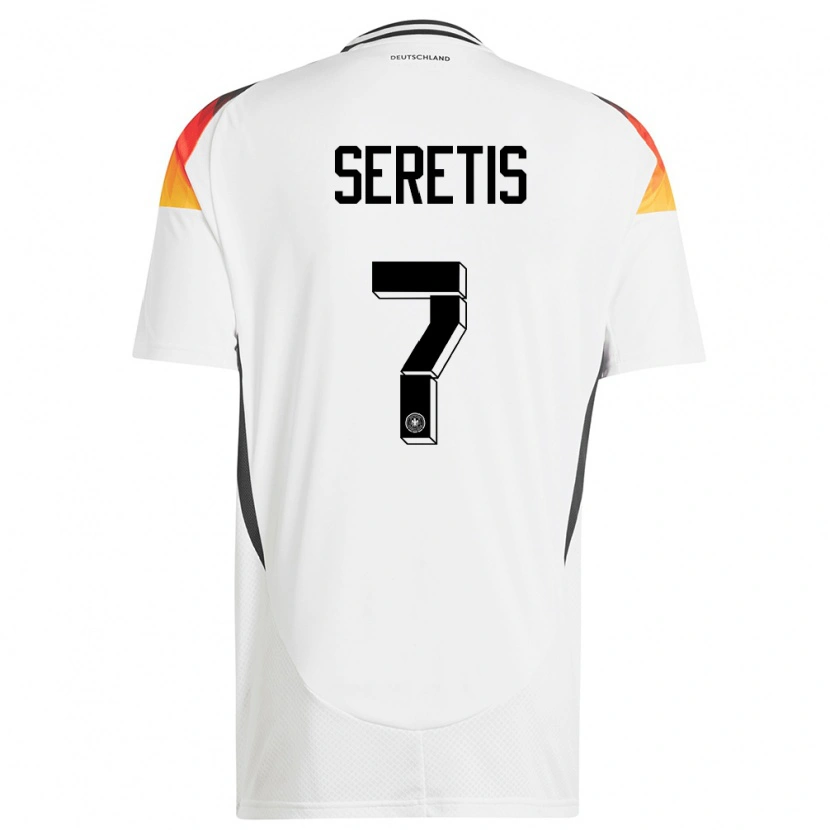 Danxen Pánské Německo Isaiah Seretis #7 Bílý Domů Hráčské Dresy 24-26 Dres