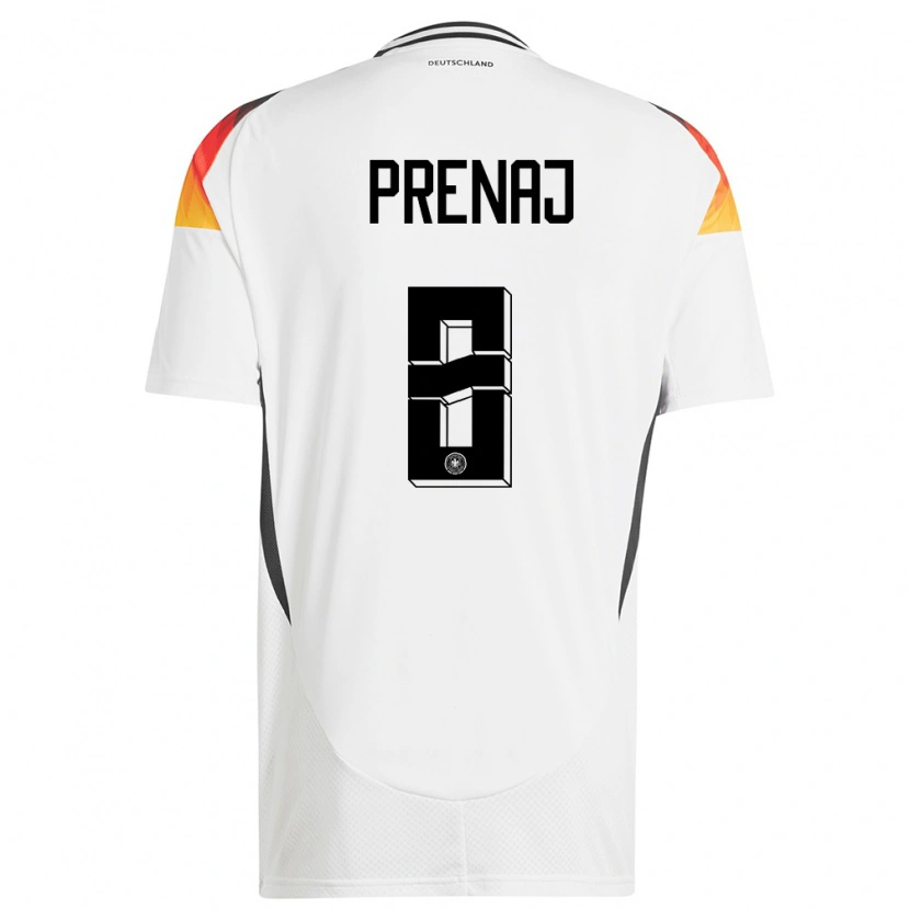 Danxen Pánské Německo Christian Prenaj #8 Bílý Domů Hráčské Dresy 24-26 Dres