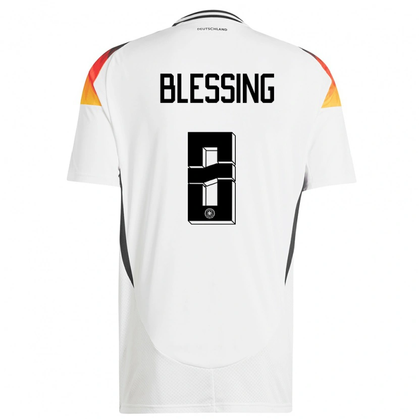 Danxen Pánské Německo Èlisée Blessing #8 Bílý Domů Hráčské Dresy 24-26 Dres