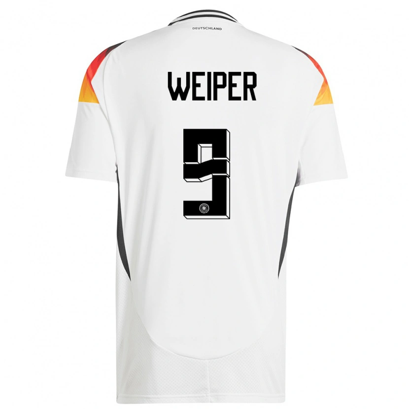 Danxen Pánské Německo Nelson Weiper #9 Bílý Domů Hráčské Dresy 24-26 Dres