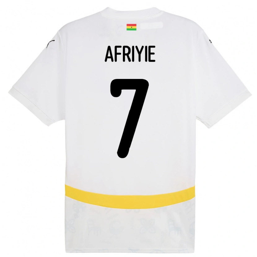 Danxen Pánské Ghana Jerry Afriyie #7 Bílý Domů Hráčské Dresy 24-26 Dres
