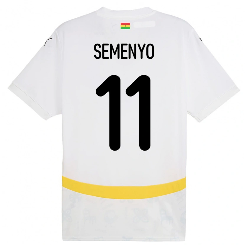 Danxen Pánské Ghana Antoine Semenyo #11 Bílý Domů Hráčské Dresy 24-26 Dres