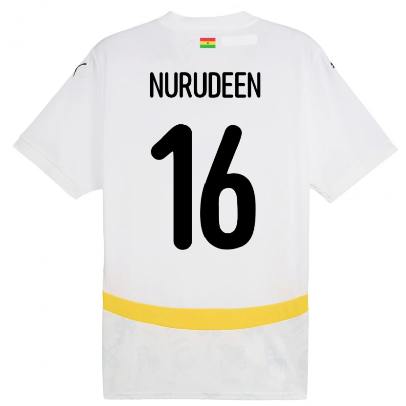 Danxen Pánské Ghana Abdul Nurudeen #16 Bílý Domů Hráčské Dresy 24-26 Dres